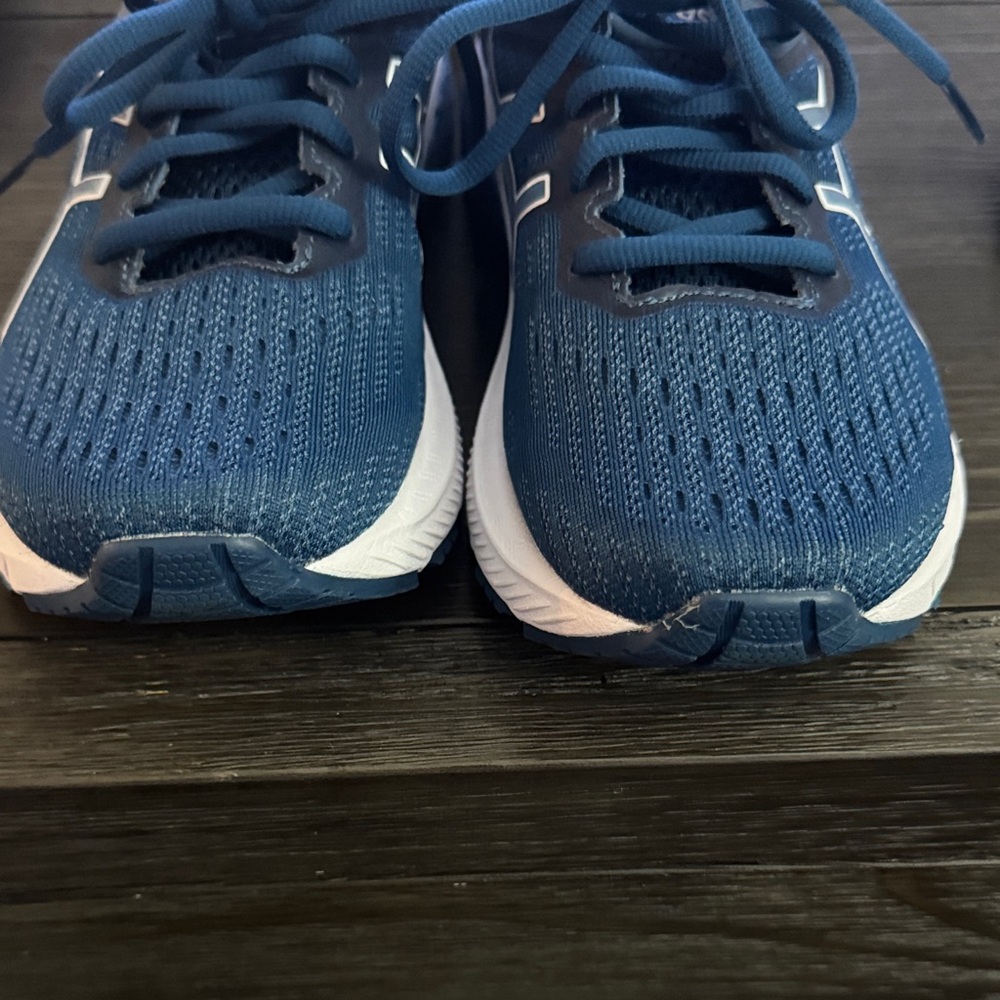 ASICS Women's Navy and White Running Shoes with FlyteFoam Midsole - Picture 3 of 3